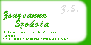 zsuzsanna szokola business card